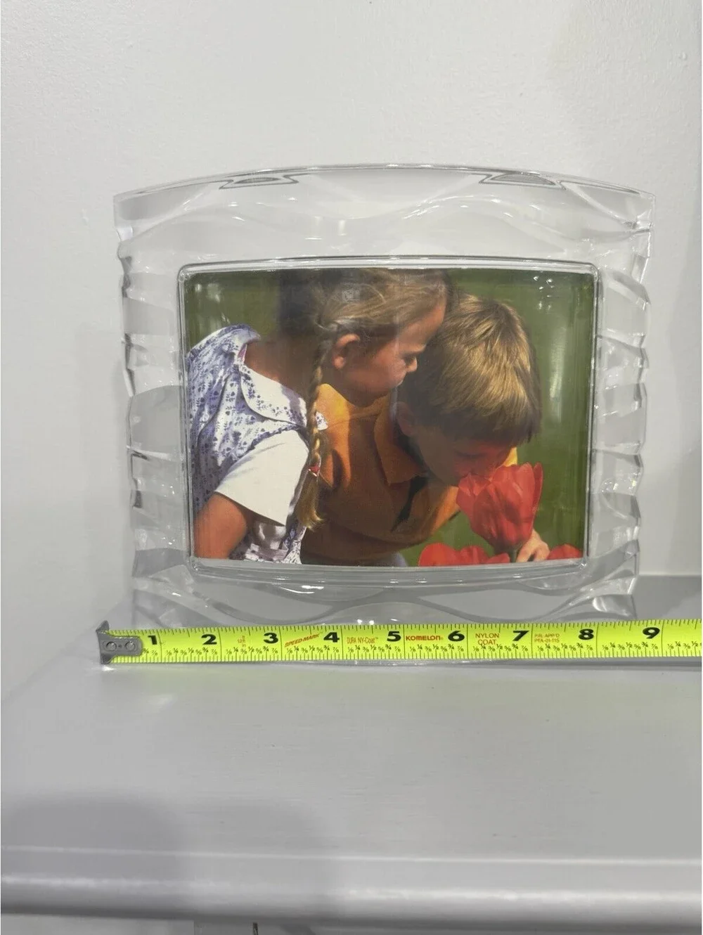 Vintage Crystal d'arques Curved Elegant Picture Frame Clear Crystal , 24% Lead